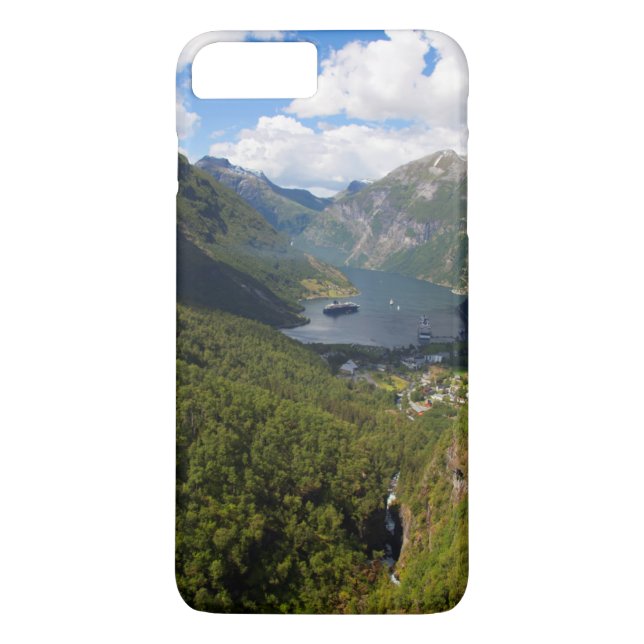 Geiranger Fjord landscape, Norway Case-Mate iPhone Case (Back)