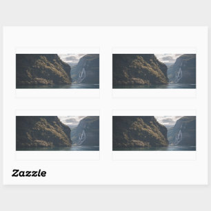 Geiranger Fjord Norway Rectangular Sticker