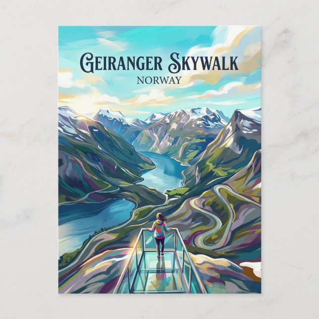 Geiranger Skywalk - Dalsnibba Norway Postcard (Front)