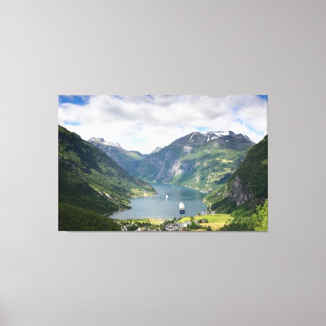 Geirangerfjord landscape canvas (Front)