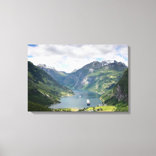 Geirangerfjord landscape canvas print (Front)