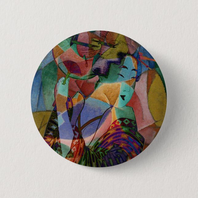 GEISHA 6 CM ROUND BADGE (Front)