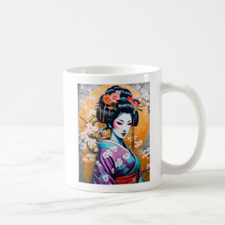 Geisha and Sakura: Japanese-Inspired Art Coffee Mug