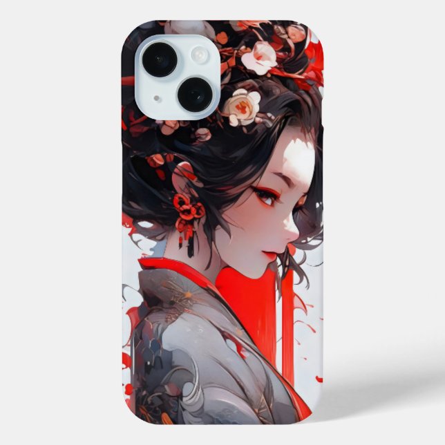 Geisha Anime Woman Case-Mate iPhone Case (Back)