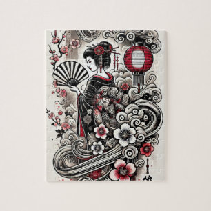 Geisha Art Jigsaw Puzzle