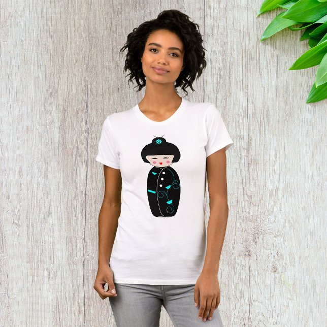Geisha Cartoon Womens T-Shirt (Creator Uploaded)