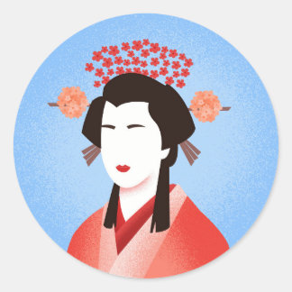 Geisha Classic Round Sticker