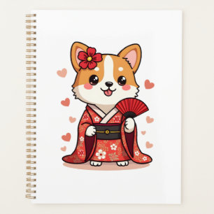 Geisha Corgi Dog Lover Welsh Planner