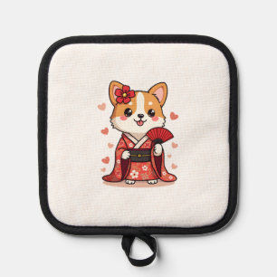 Geisha Corgi Dog Lover Welsh Pot Holder