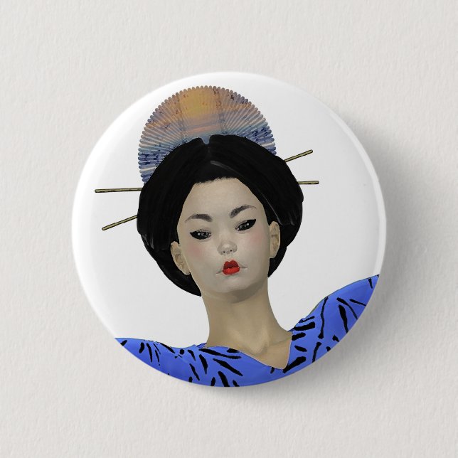 Geisha Customisable Button (Front)