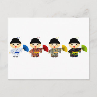 Geisha Dolls Postcard