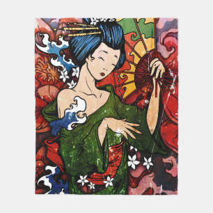 Geisha Fleece Blanket