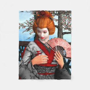 Geisha Fleece Blanket