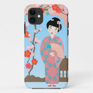 Geisha girl birthday party iPhone 11 case