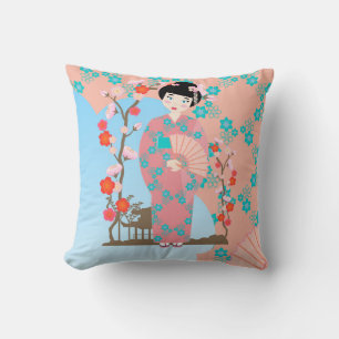 Geisha girl birthday party cushion