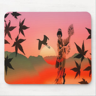 Geisha Girl Mouse Pad