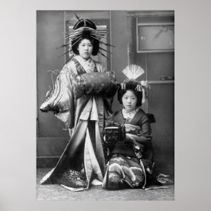 Geisha Girls, early 1900s Poster