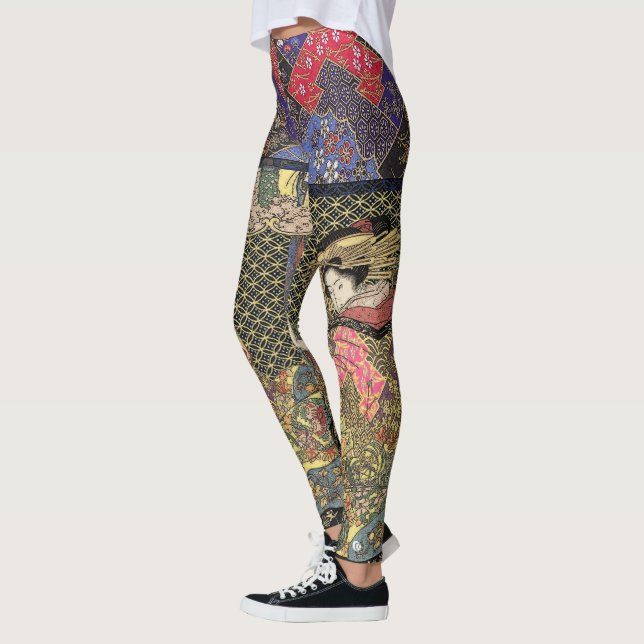 Geisha in Imperial Kimono Leggings (Left)