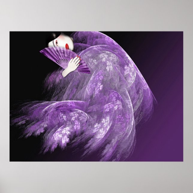 Geisha in Purple Poster (Front)