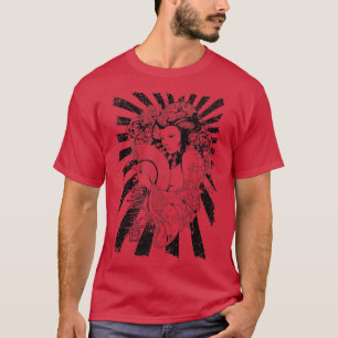 Geisha Japan Girl Tokyo Japanese Kanji Art Retro V T-Shirt