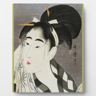 Geisha Japanese Vintage Oriental Asian Kimono Plaque