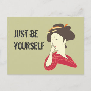 Geisha Nose Picking Postcard