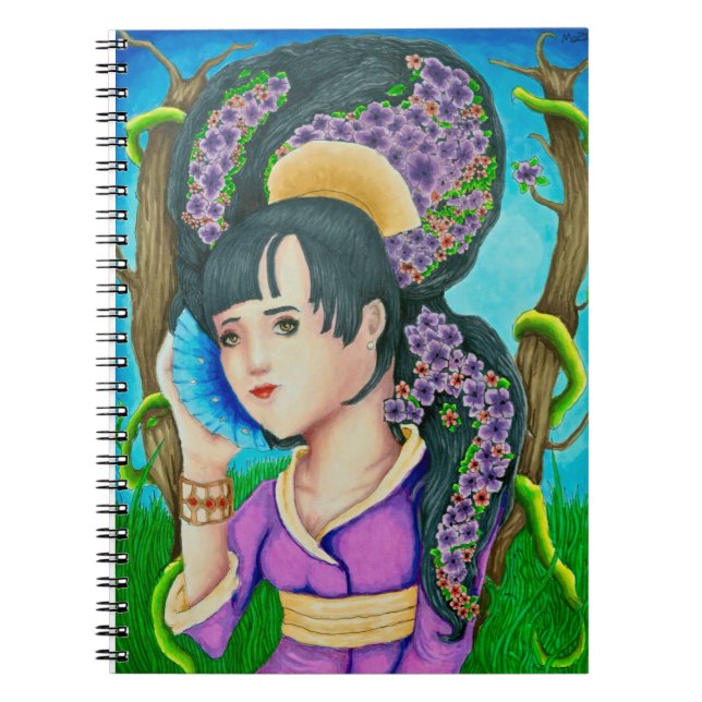 Geisha Of the Forest Spiral Notebook (Front)