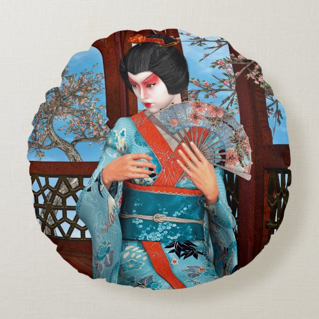Geisha Round Cushion (Front)