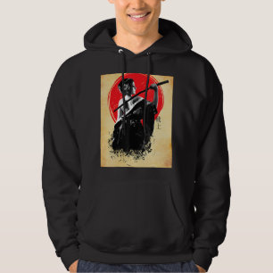 Geisha Samurai Warrior With Sword Japanese Aesthet Hoodie