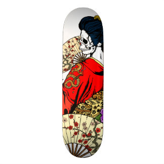 Geisha Skeleton Deck Skateboard
