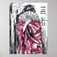 Geisha - The Artist - Art Print