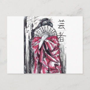 GEISHA THE ARTIST POSTCARD