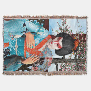 Geisha Throw Blanket