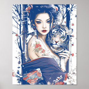 Geisha tiger shogun’s Geisha 89003 Poster
