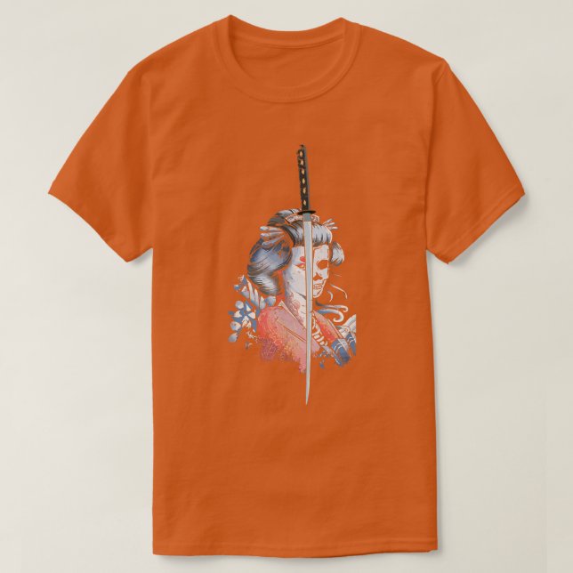 Geisha with Japanese Geisha and Japan Geisha  T-Shirt (Design Front)