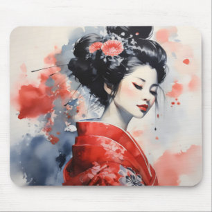 Geisha Woman Japan Mouse Pad