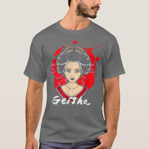 GeishaJapanese FlagJapan Art Geisha Women 442 T-Shirt
