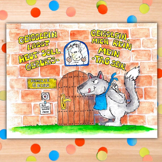 Geisslein Birthday postcard by Nicole Janes (Creator Uploaded)