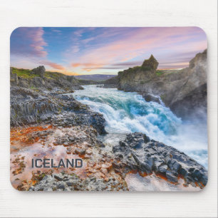 Geitafoss Waterfalls, Iceland Mouse Pad