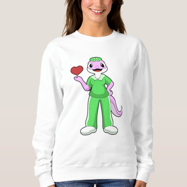 Geko as Nurse with Heart Sweatshirt (Front)