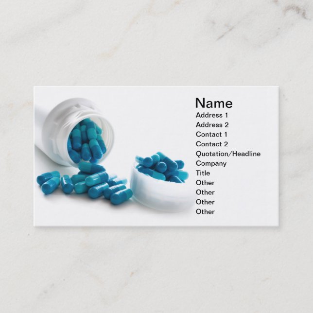 Gel capsule business card (Front)