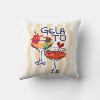 🍦 GELA TO – Cute Retro Gelato Graphic Cushion
