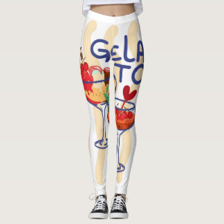 🍦 GELA TO – Cute Retro Gelato Graphic Leggings
