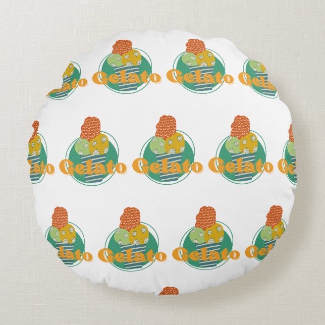 gelato cup round cushion (Front)