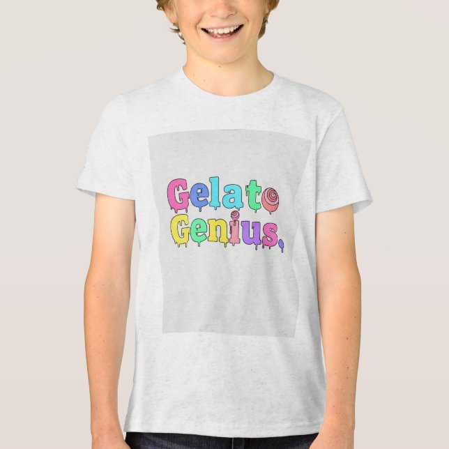 Gelato Genius. Tri-Blend Shirt (Front)