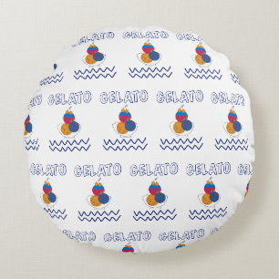gelato ice cream round cushion