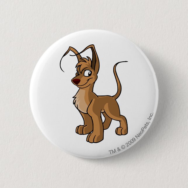 Gelert Brown 6 Cm Round Badge (Front)