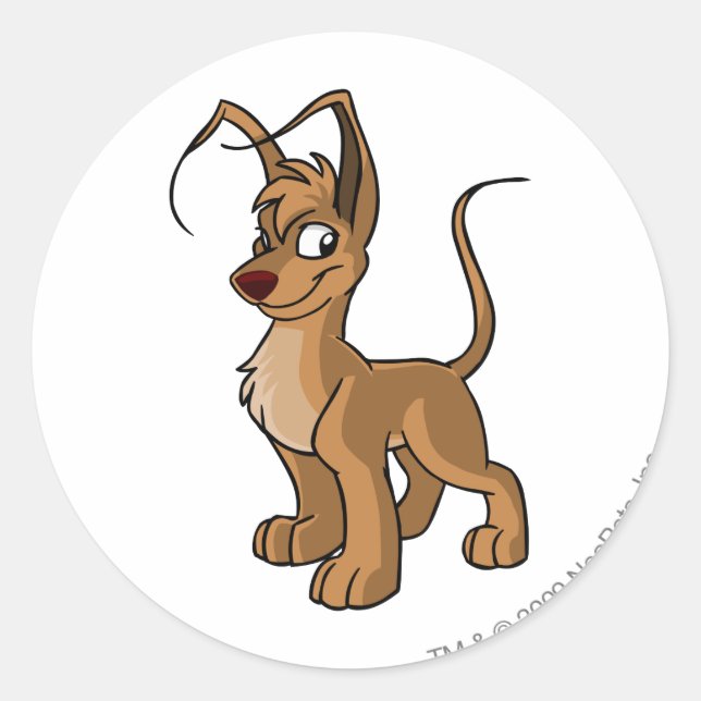 Gelert Brown Classic Round Sticker (Front)