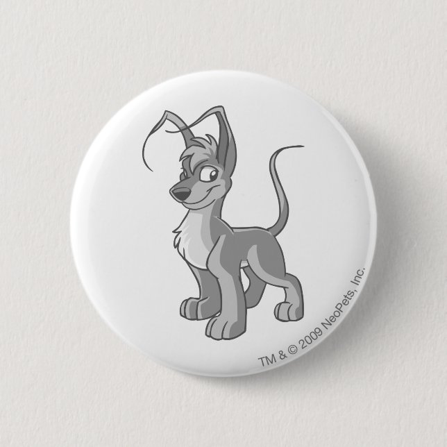 Gelert Silver 6 Cm Round Badge (Front)