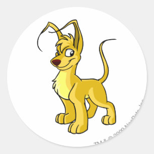 Gelert Yellow Classic Round Sticker